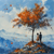 Zwei Personen in herbstlicher Alpenlandschaft mit goldenen Blättern – Symbol für Wärme, Tiefe und ruhige Duftmomente
